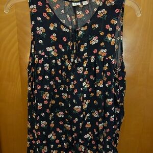 GAP Navy Floral Blouse